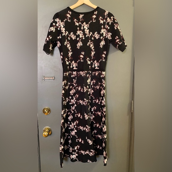 Contemporaine by Simons Floral Jacquard Structured Knit Midi Dress EUC - Picture 3 of 10